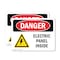 Signmission Electric Panel Inside Danger Sign, Plastic, 10in W x 7in L, 2PK OS-2PACK-DS-P-710-L-2203 - alternate 1